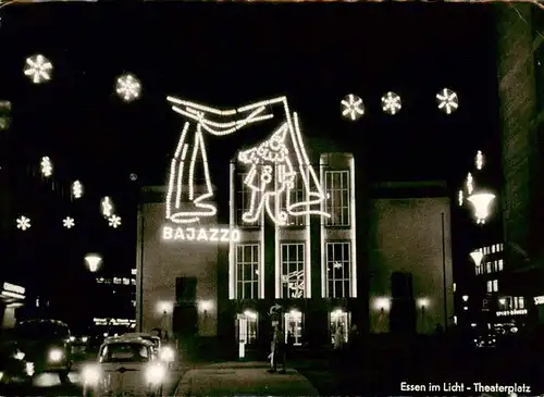 AK / Ansichtskarte 73924722 Essen__Ruhr Theaterplatz bei Nacht