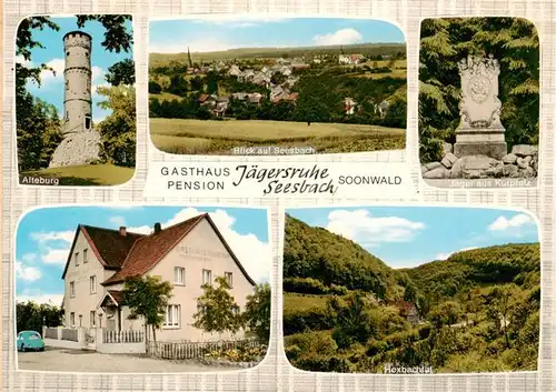 AK / Ansichtskarte  Seesbach Gasthaus Pension Jaegersruhe Alteburg Panorama Jaeger aus Kurpfalz Hexbachtal