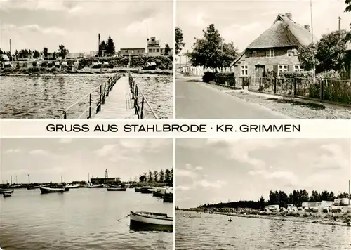 AK / Ansichtskarte  Stahlbrode Teilansichten Strand Bootshafen