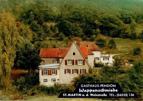 AK / Ansichtskarte 73924748 Sankt_Martin_Rheinpfalz Gasthaus Pension Wappenschmiede