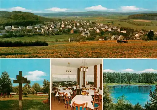 AK / Ansichtskarte  Freirachdorf Panorama Wegweiser Gaststaette Restaurant Golfblick Gondelteich