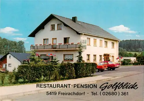 AK / Ansichtskarte 73924750 Freirachdorf Restaurant Golfblick
