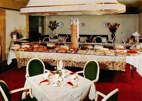 AK / Ansichtskarte 73924755 Rottach-Egern_Tegernsee Hotel Jaedicke Konditorei Kuchentheke