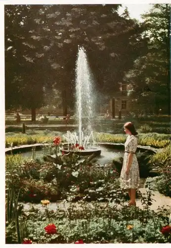 AK / Ansichtskarte  Bad_Teplitz-Schoenau_Teplice_CZ Partie im Kurgarten mit Leuchtbrunnen