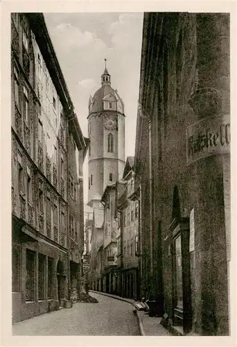 AK / Ansichtskarte  Jena__Thueringen Alte Rathausgasse mit Kirchturm