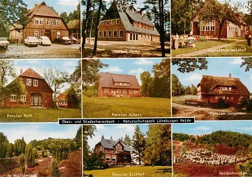 AK / Ansichtskarte 73924836 Oberhaverbeck_Soltau und Niederhaverbeck Pensionen und Gaststaetten Naturschutzpark Lueneburger Heide Heidschnucken