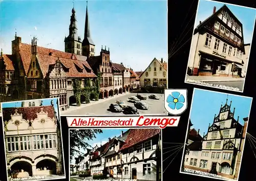 AK / Ansichtskarte  Lemgo Motive Stadtzentrum Hansestadt Fachwerkhaus Erker am Rathaus Haus Wippermann Historisches Gebaeude