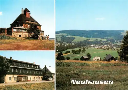 AK / Ansichtskarte 73924852 Neuhausen_Marienberg Schwartenbergbaude Betriebsferienheim Kammbaude Panorama