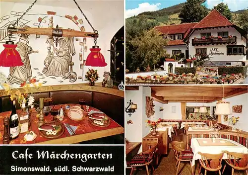 AK / Ansichtskarte 73924872 Simonswald_Simonswaeldertal Cafe Maerchengarten Gaststube Terrasse