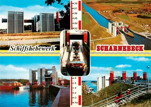 AK / Ansichtskarte  Scharnebeck_Lueneburg Schiffshebewerk Schleuse Fliegeraufnahme