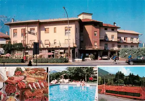AK / Ansichtskarte 73924999 Pergine_Valsugana_Trento_IT Hotel Turismo Freibad Tennisplatz Buffet