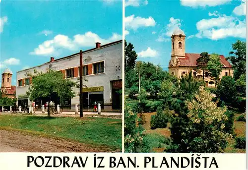 AK / Ansichtskarte  Plandista_Banja_Plandista_Bosnia Geschaeftshaus Kirche