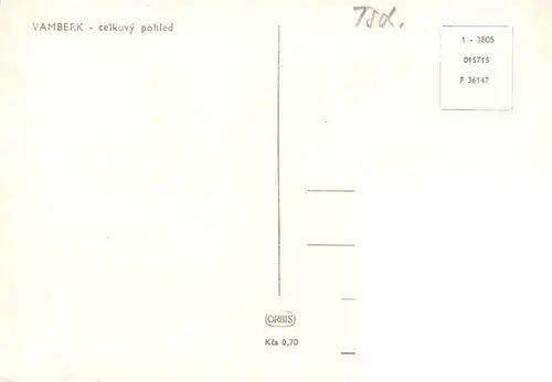 AK / Ansichtskarte  Vamberk_Wamberg_Czechia Panorama