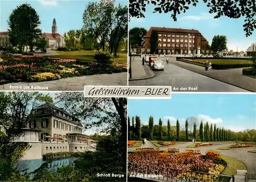 AK / Ansichtskarte 73925051 Buer_Gelsenkirchen Rathaus Park Post Schloss Berge An der Kaiserau