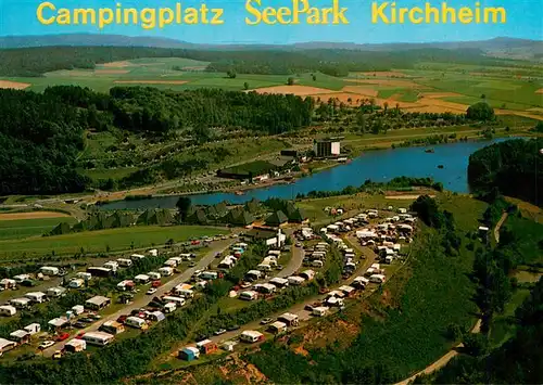 AK / Ansichtskarte 73925062 Kirchheim_Hessen Campingplatz Seeheim Fliegeraufnahme