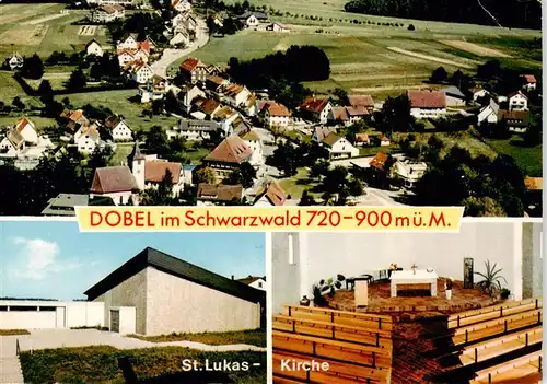 AK / Ansichtskarte 73925064 Dobel__Schwarzwald Fliegeraufnahme St Lukas Kirche