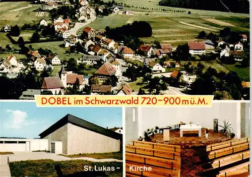 AK / Ansichtskarte  Dobel__Schwarzwald Fliegeraufnahme St Lukas Kirche