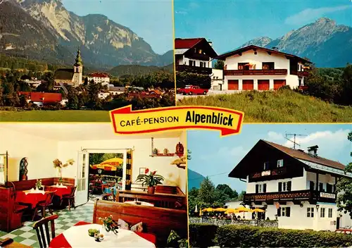 AK / Ansichtskarte  Grossgmain Panorama Cafe Pension Alpenblick Gaststube Terrasse