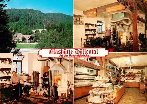 AK / Ansichtskarte 73925137 Breitnau_Schwarzwald Glashuette Hoellental Glasblaeserei Verkaufsraum