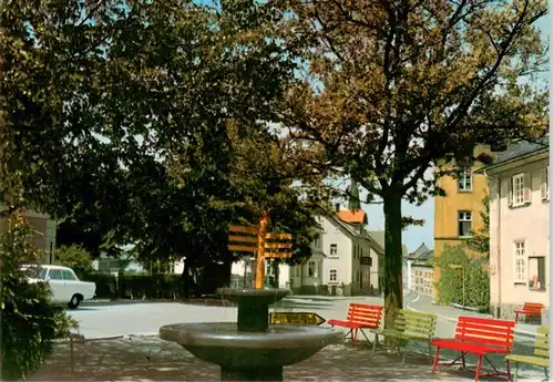 AK / Ansichtskarte  Bischofsgruen Marktplatz Brunnen