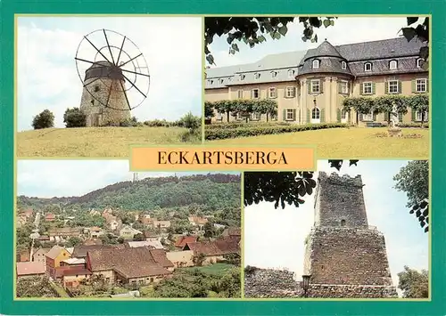 AK / Ansichtskarte 73925164 Eckartsberga Muehle mit Windrad Kinderkurheim uebersicht Eckartsburg Grosser Bergfried