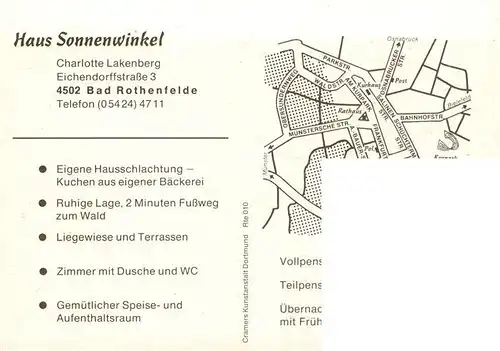 AK / Ansichtskarte 73925176 Bad_Rothenfelde Haus Sonnenwinkel Gaststube Park