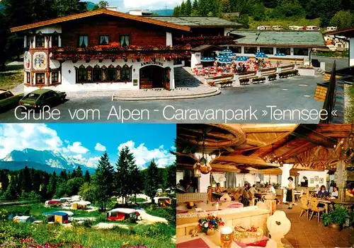 AK / Ansichtskarte 73925180 Klais-Kruen Alpen Caravanpark Tennsee Camping Gastraum