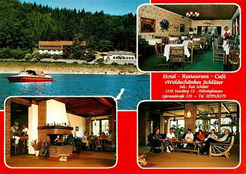 AK / Ansichtskarte 73925195 Helminghausen Hotel Restaurant Cafe Waldschaenke Schlueter Gastraeume