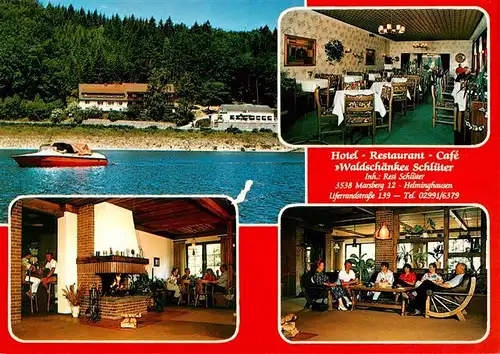 AK / Ansichtskarte  Helminghausen Hotel Restaurant Cafe Waldschaenke Schlueter Gastraeume