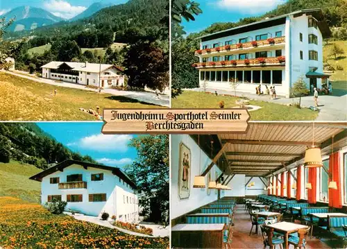 AK / Ansichtskarte 73925235 Berchtesgaden Jugendheim und Sporthotel Seimler Gastraum