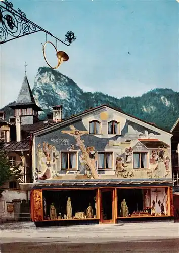 AK / Ansichtskarte  Oberammergau Haus Heinzeller Dorfplatz