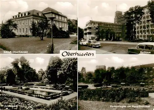 AK / Ansichtskarte 73925261 Oberhausen__NRW Schloss Oberhausen Rathaus Grillopark Parkanlagen am Hauptbahnhof