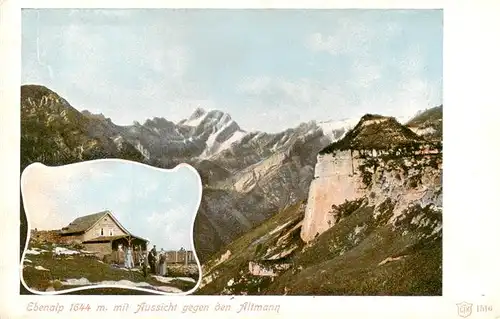 AK / Ansichtskarte  Ebenalp_1641m_AI Gasthaus mit Aussicht auf den Altmann