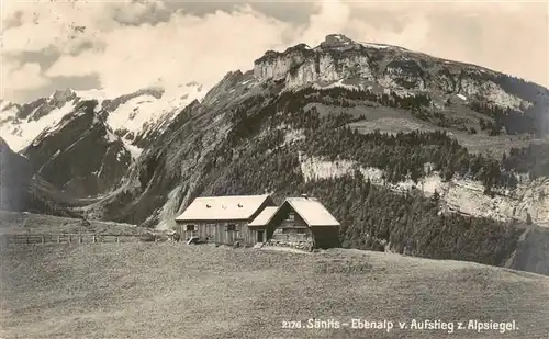 AK / Ansichtskarte  Saentis_2504m_AR Ebenalp vom Aufstieg zum Alpsiegel