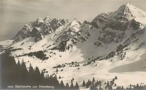 AK / Ansichtskarte  Saentis_2504m_AR Saentiskette vom Stockberg