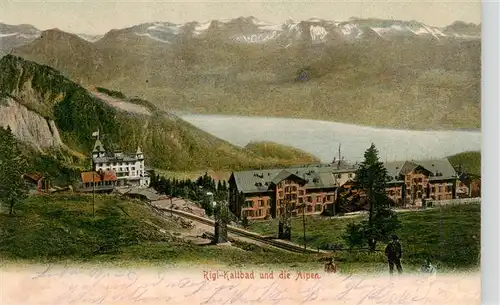 AK / Ansichtskarte  Rigi_Kaltbad Panorama Hotels mit Alpen
