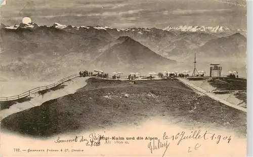 AK / Ansichtskarte  Rigi_Kulm und die Alpen