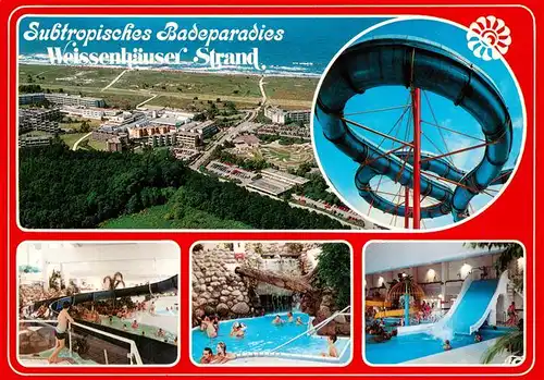 AK / Ansichtskarte 73925342 Weissenhaeuser_Strand Fliegeraufnahme Wasserrutsche Schwimmbad