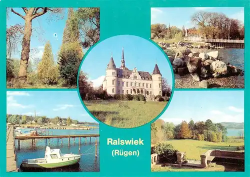 AK / Ansichtskarte 73925345 Ralswiek Park Schloss Jasmunder Bodden Naturbuehne