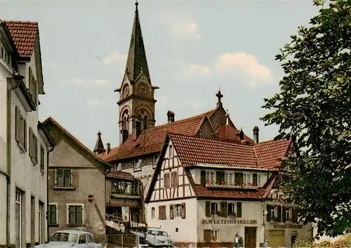 AK / Ansichtskarte  Neckargemuend Kirche Gasthaus zum letzten Heller