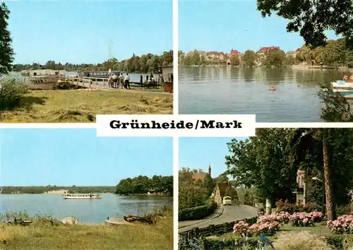 AK / Ansichtskarte  Gruenheide_Mark Altbuchhorst Anlegestelle Am Peetzsee Fangschleuse Karl Marx Strasse