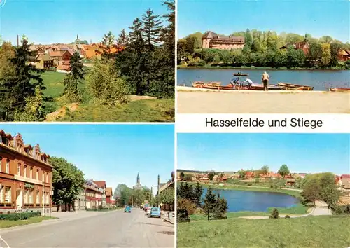 AK / Ansichtskarte  Hasselfelde und Stiege Strassenpartie Teilansichten