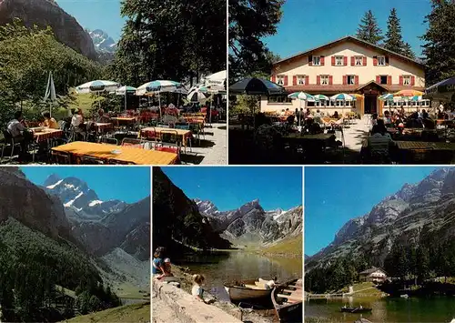 AK / Ansichtskarte  Weissbad_IR Berggasthaus Seealpsee Terrasse Seepartie