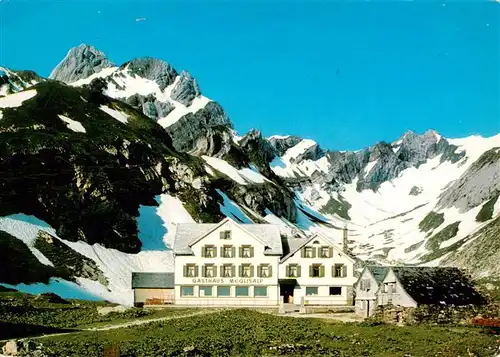 AK / Ansichtskarte  Weissbad_IR Berggasthaus Meglisalp mit Altmann und Lisengrat