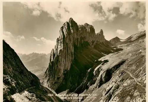 AK / Ansichtskarte  Kreuzberge_2065m_SG Blick von der Saxerluecke ins Rheintal