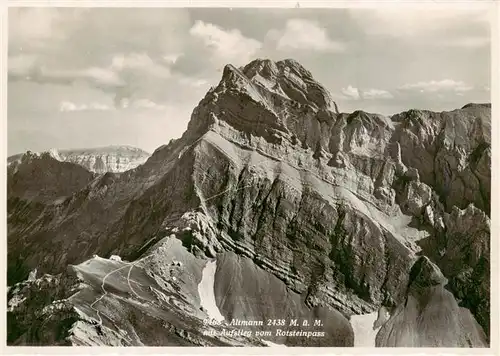 AK / Ansichtskarte  Altmann_2436m_IR mit Aufstieg vom Rotsteinpass Appenzeller Alpen