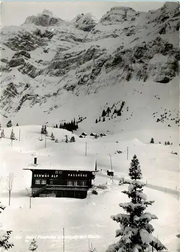 AK / Ansichtskarte  Schwaegalp_AR Berghuette Passhoehe Winterpanorama Appenzeller Alpen