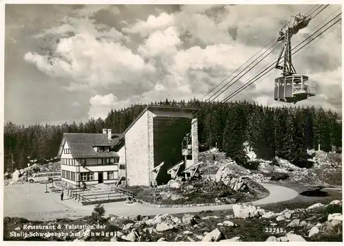 AK / Ansichtskarte  Schwaegalp_AR Restaurant und Talstation der Saentis Schwebebahn