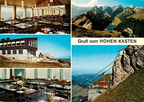 AK / Ansichtskarte  Hoher_Kasten_Hohenkasten_1799m_IR Berghotel Restaurant Bergbahn Alpenpanorama