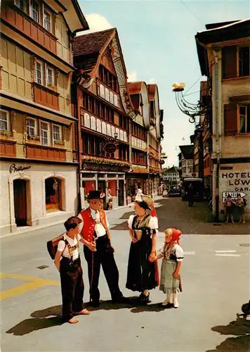 AK / Ansichtskarte  Appenzell_IR Hauptgasse Trachten